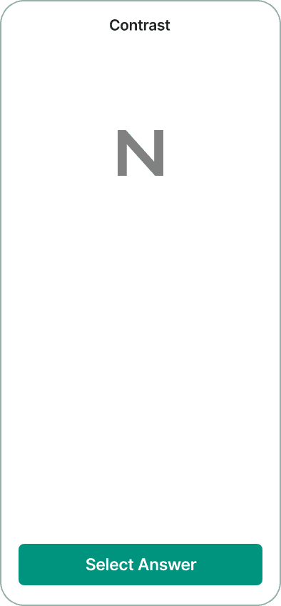 Contrast Sensitivity test screen